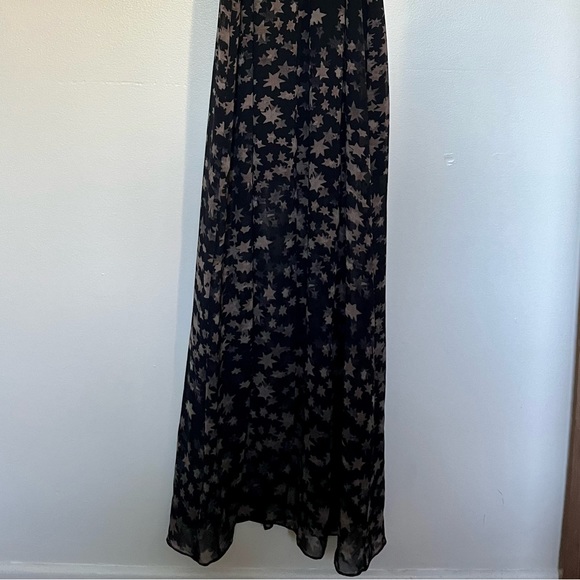 BCBGeneration Black and Taupe Sheer Star Print Dress - Picture 7 of 7